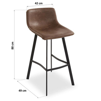 Tabouret Versa Edvin Marron x2