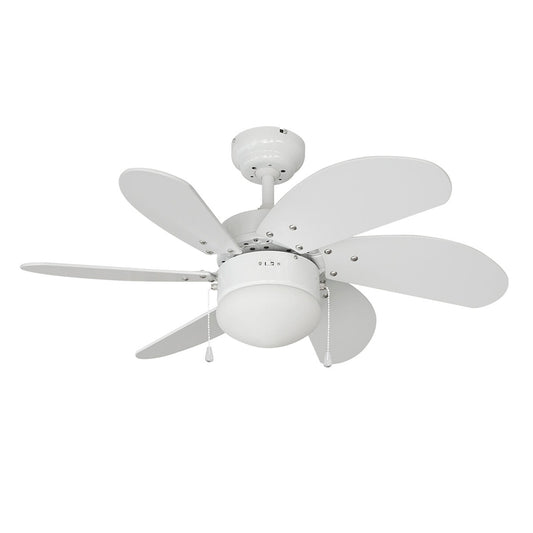 Ventilateur de Plafond avec Lumière EDM 33985 Aral Blanc 50 W