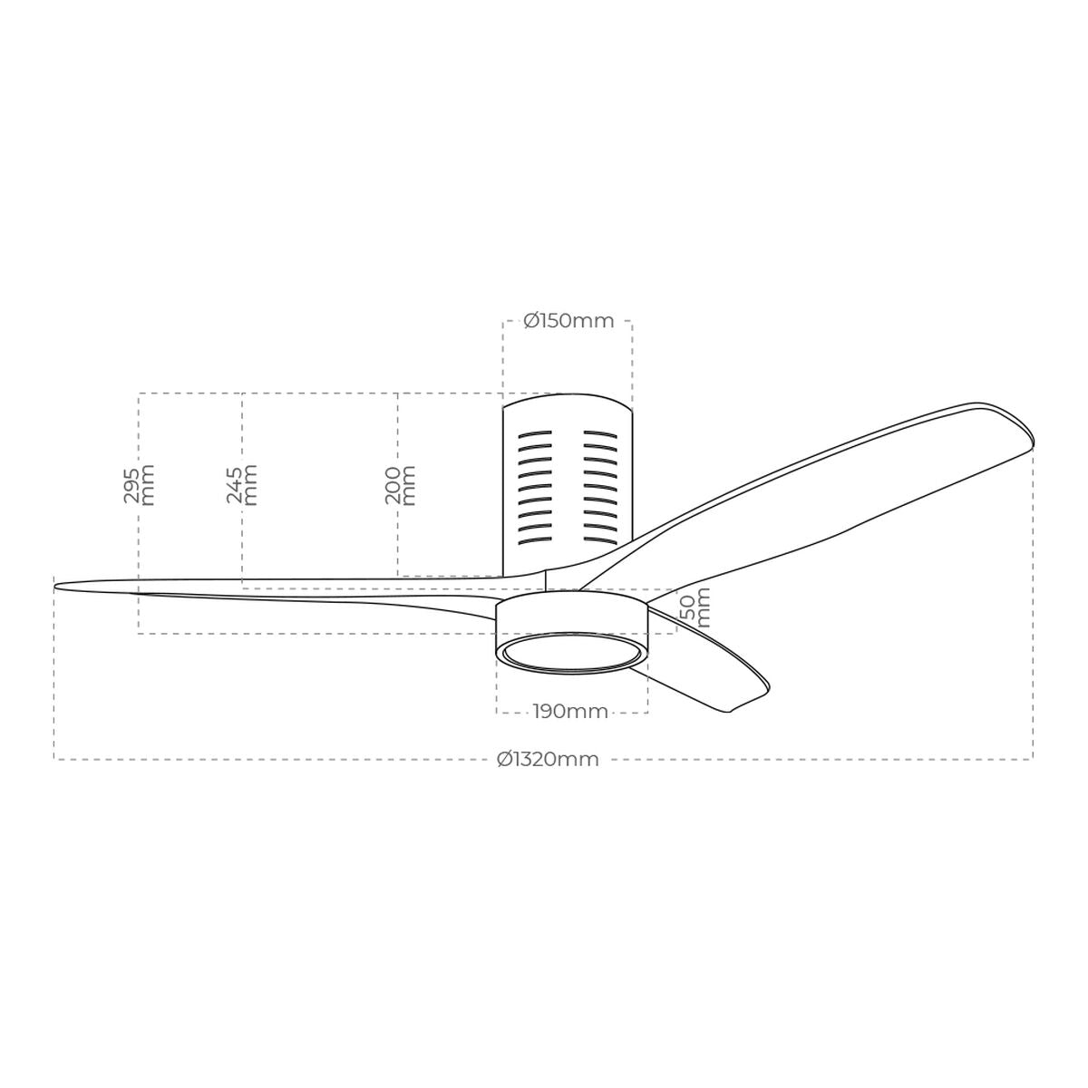 Ventilateur de Plafond avec Lumière EDM 33825 Kara 30 W 2190 Lm