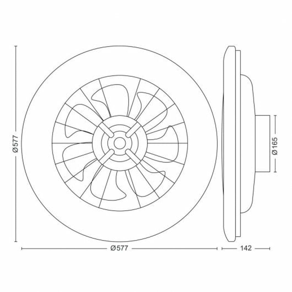 Ventilateur de Plafond avec Lumière Philips Blanc