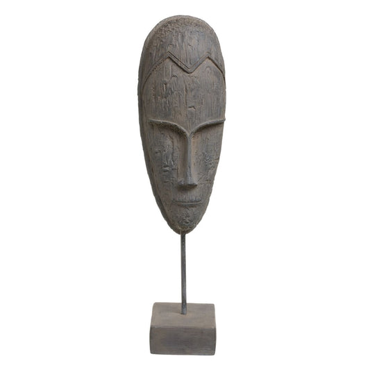 Figurine Décorative Gris Masque 19 x 12 x 62 cm