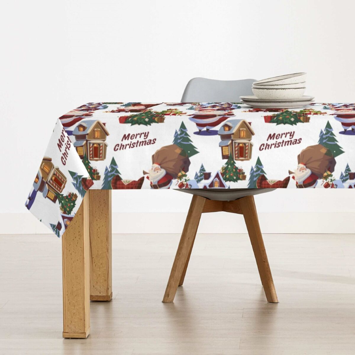 Nappe enduite antitache Belum Papa Noel 140 x 140 cm