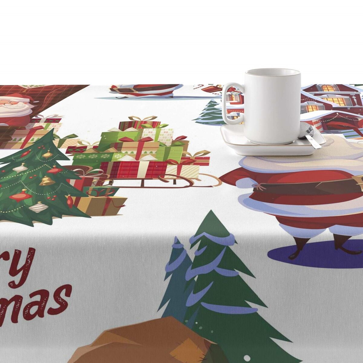 Nappe enduite antitache Belum Papa Noel 200 x 140 cm