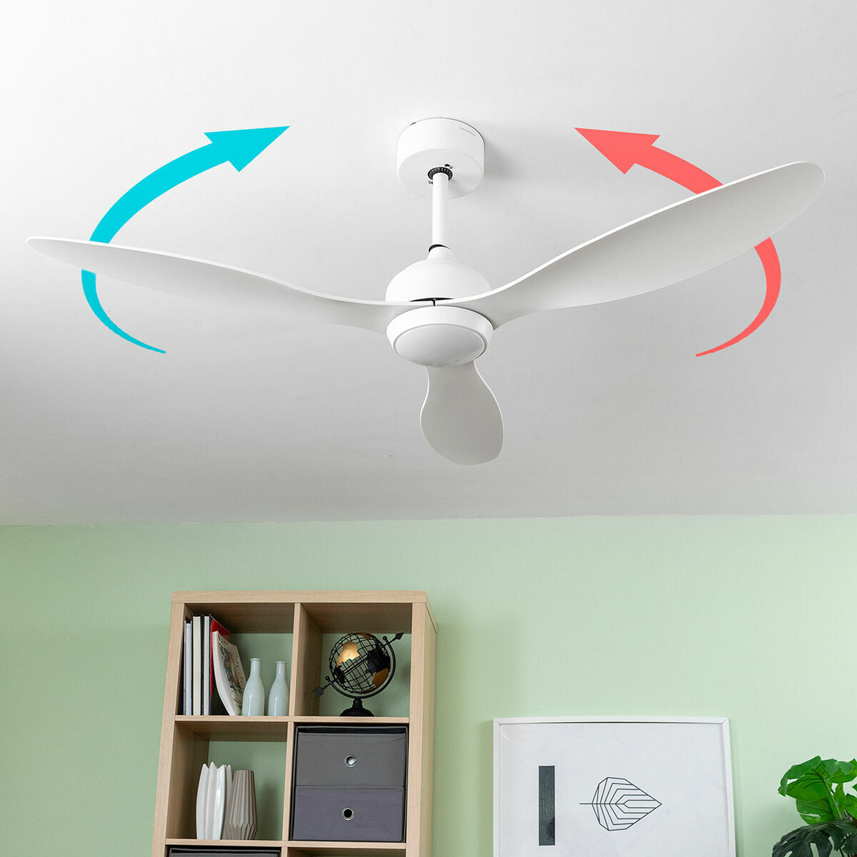 Ventilateur de Plafond avec Lumière LED  InnovaGoods Blanc 36 W