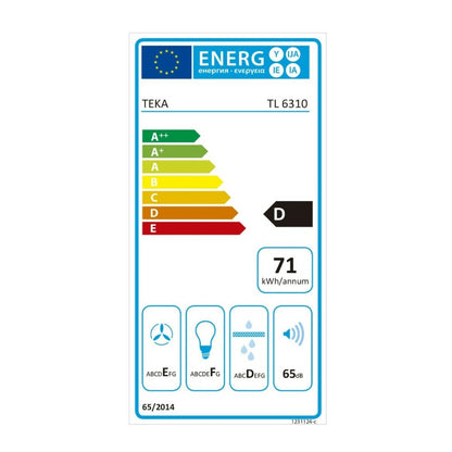 Hotte standard Teka 40474250 60 cm 332 m3/h 65 dB 231W Acier