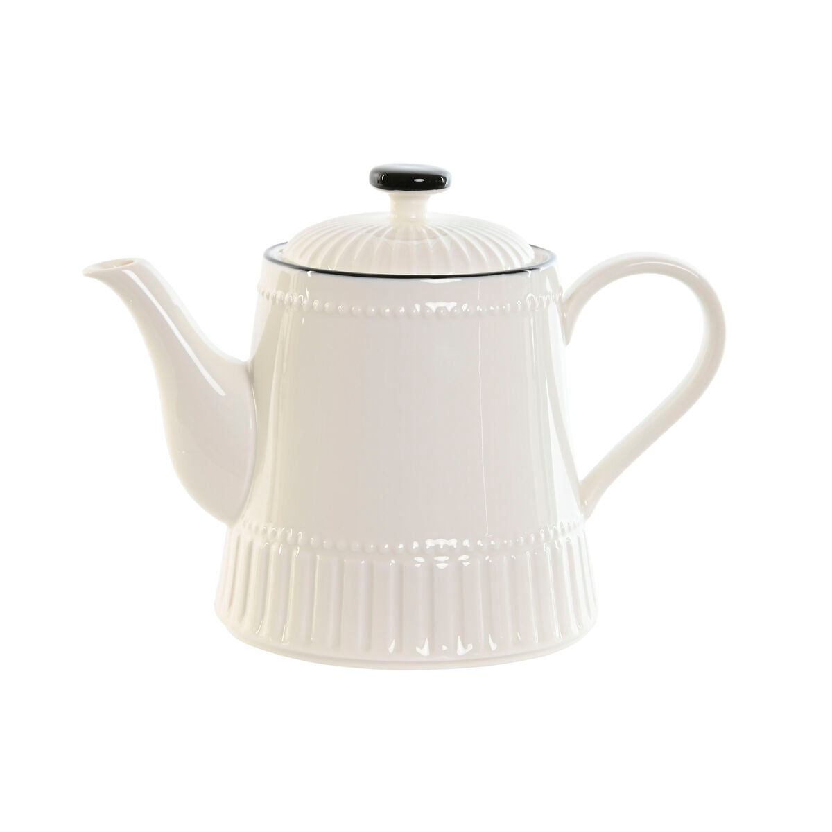 Théière Home ESPRIT Blanc Noir Porcelaine 1 L