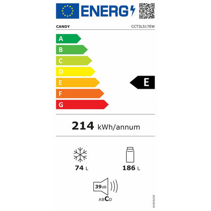 Réfrigérateur Combiné Candy CCT3L517EW Blanc