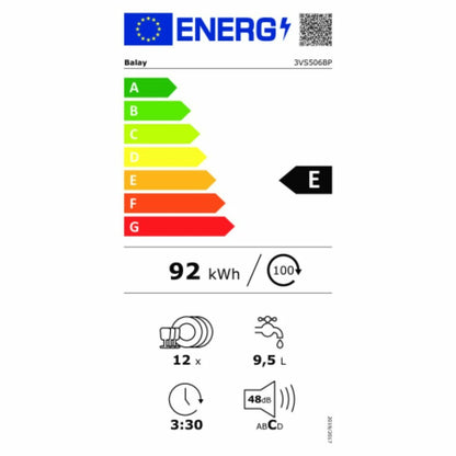 Lave-vaisselle Balay 3VS506BP Blanc 60 cm