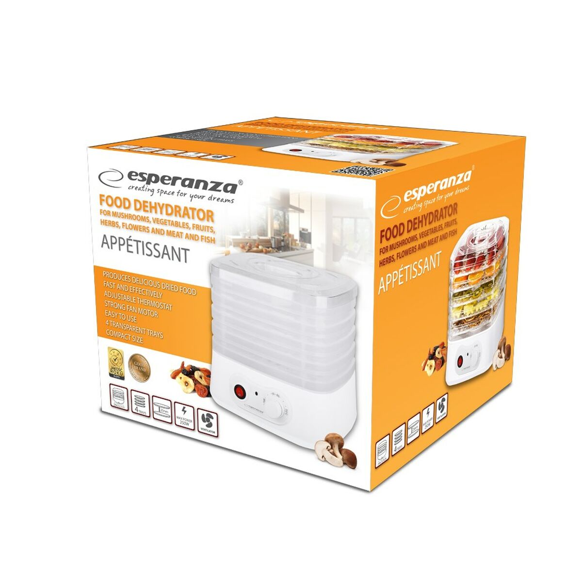 Déshydrateur d'Aliments Esperanza EKD004 250 W