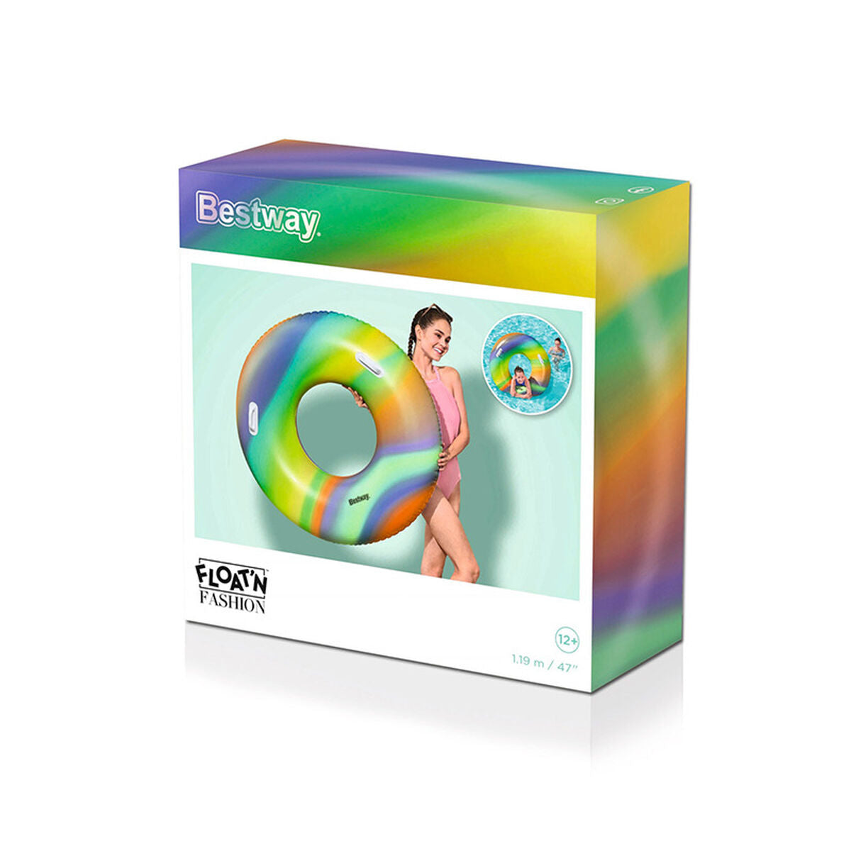 Bouée gonflable Bestway Multicouleur Arc-en-ciel Ø 119 cm