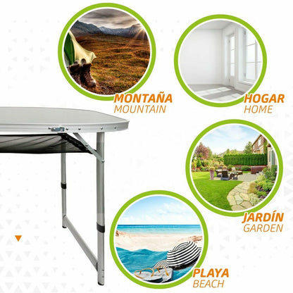 Table Piable Aktive 149 x 80 x 59 cm De Camping