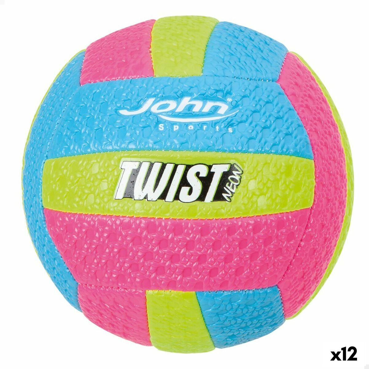 Ballon de Volleyball John Sports 5 Ø 22 cm (12 Unités)