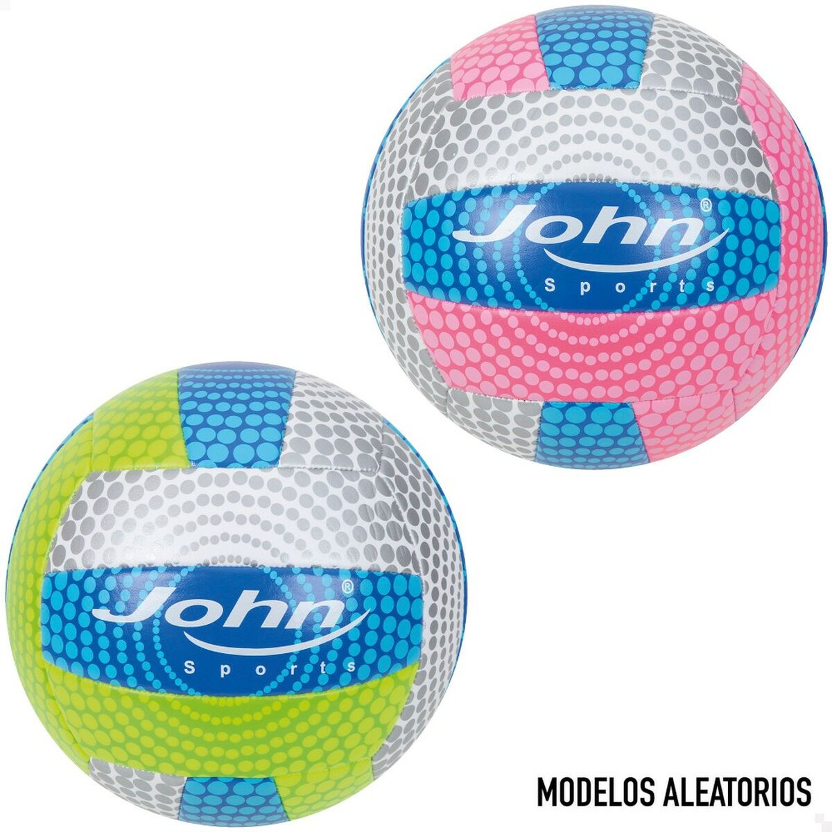 Ballon de Volleyball John Sports 5 Ø 22 cm (12 Unités)