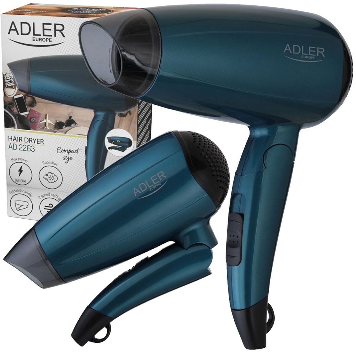 Sèche-cheveux Camry AD2263 Bleu Multicouleur 1800 W