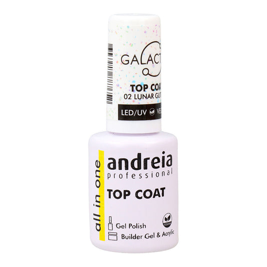 Vernis à ongles Andreia Galactic Top Coat Nº 02 Paillette de lune 10,5 ml