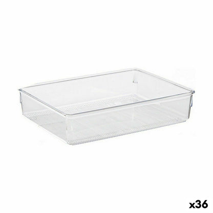 Organiseur de Tiroirs Polyvalents Transparent Plastique 24 x 5,5 x 15,8 cm (36 Unités)