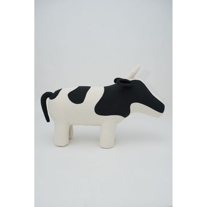 Jouet Peluche Crochetts AMIGURUMIS MAXI Blanc Noir Vache 110 x 73 x 45 cm