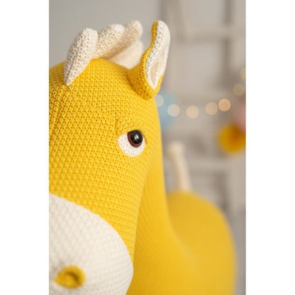 Jouet Peluche Crochetts AMIGURUMIS MAXI Jaune Cheval 94 x 90 x 33 cm