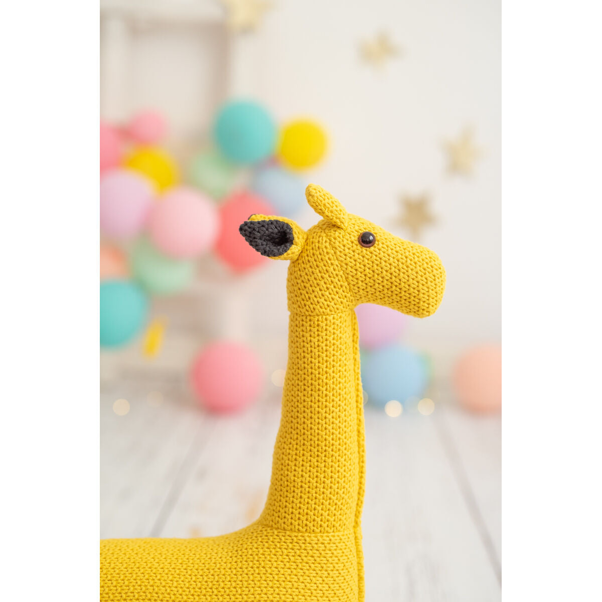 Jouet Peluche Crochetts AMIGURUMIS MINI Jaune Girafe 53 x 55 x 16 cm