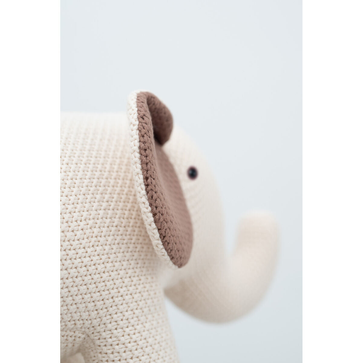 Jouet Peluche Crochetts AMIGURUMIS MINI Blanc Eléphant 48 x 23 x 22 cm