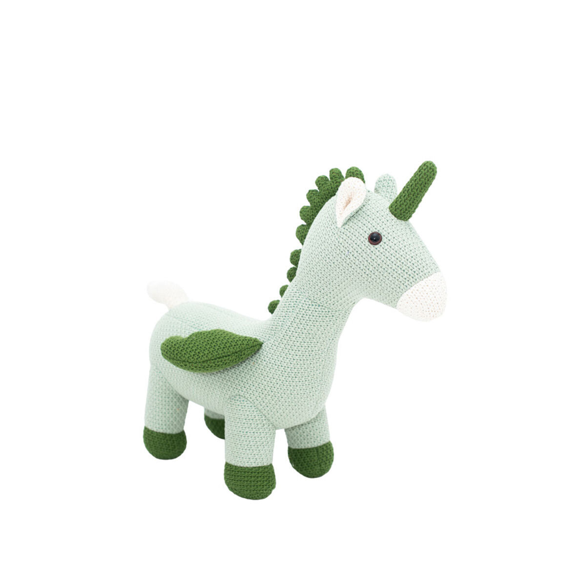 Jouet Peluche Crochetts AMIGURUMIS MINI Vert Licorne 51 x 42 x 26 cm