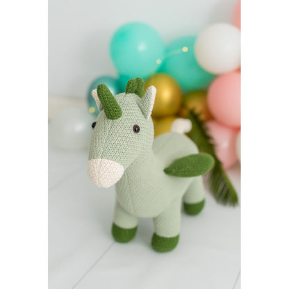 Jouet Peluche Crochetts AMIGURUMIS MINI Vert Licorne 51 x 42 x 26 cm