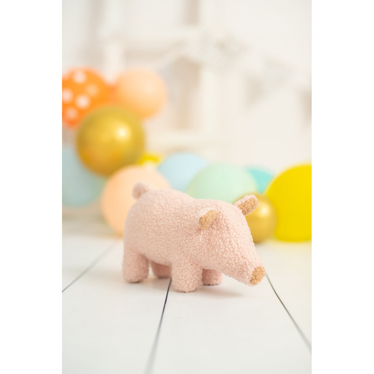 Jouet Peluche Crochetts Bebe Rose Cochon 30 x 13 x 8 cm