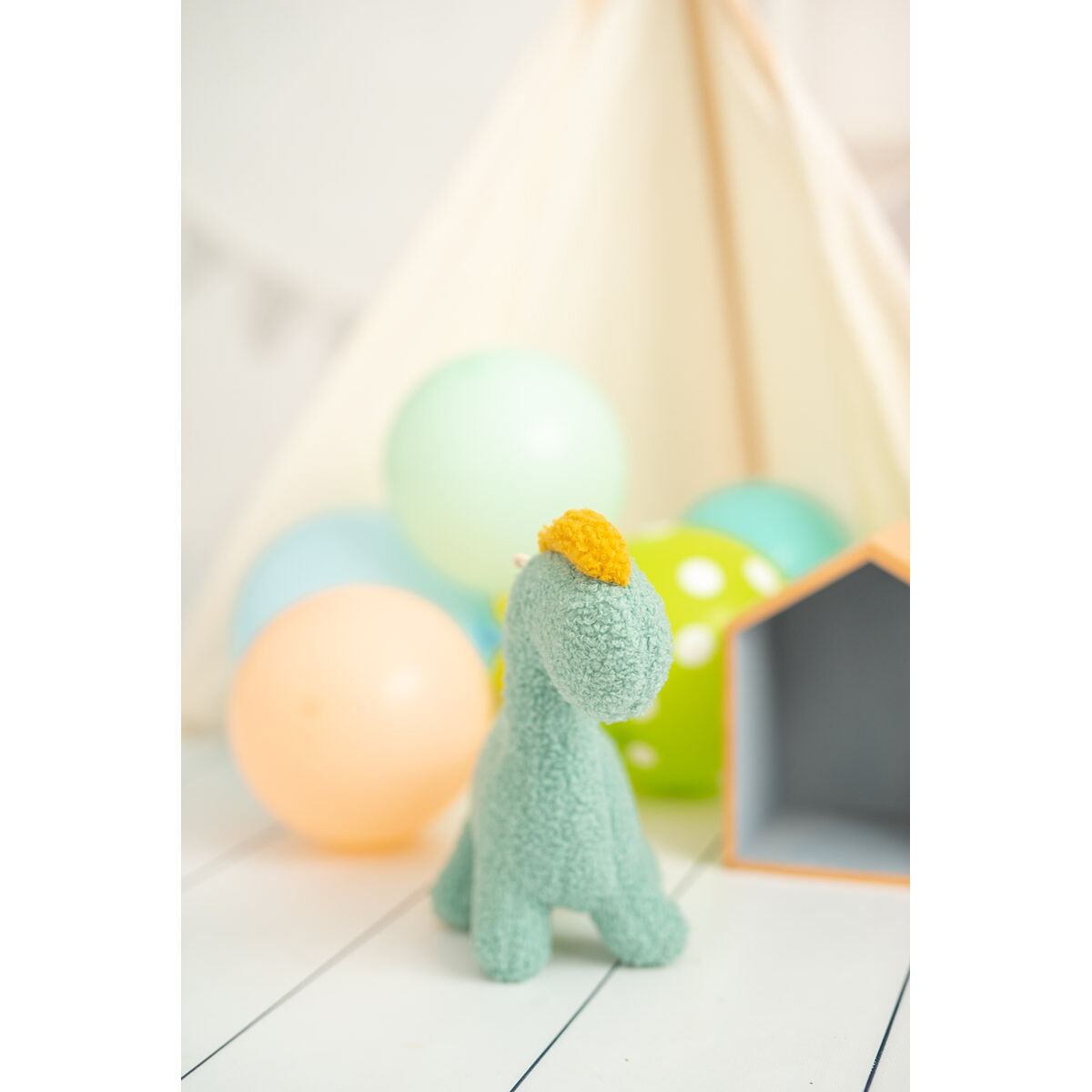 Jouet Peluche Crochetts Bebe Vert Dinosaure 30 x 24 x 10 cm