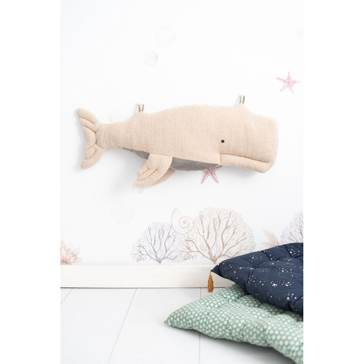 Jouet Peluche Crochetts OCÉANO Beige Baleine 29 x 84 x 14 cm