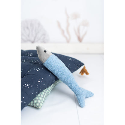 Jouet Peluche Crochetts OCÉANO Bleu Baleine Poissons 29 x 84 x 14 cm 3 Pièces