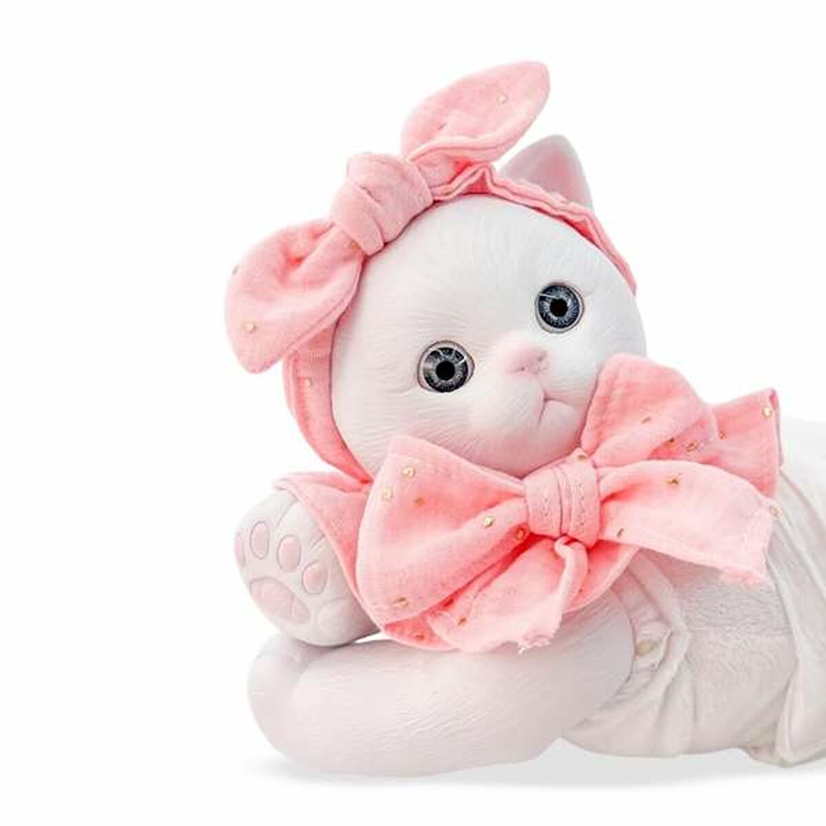 Jouet Peluche Berjuan Anireal Blanc Chat 35 cm