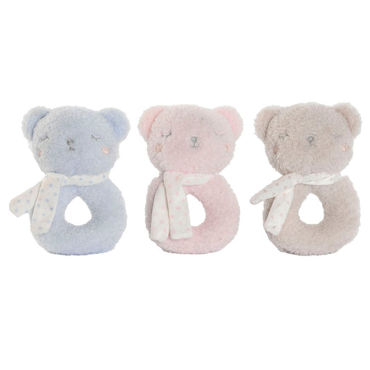 Peluche Hochet Home ESPRIT 12 x 7 x 17 cm (3 Unités)