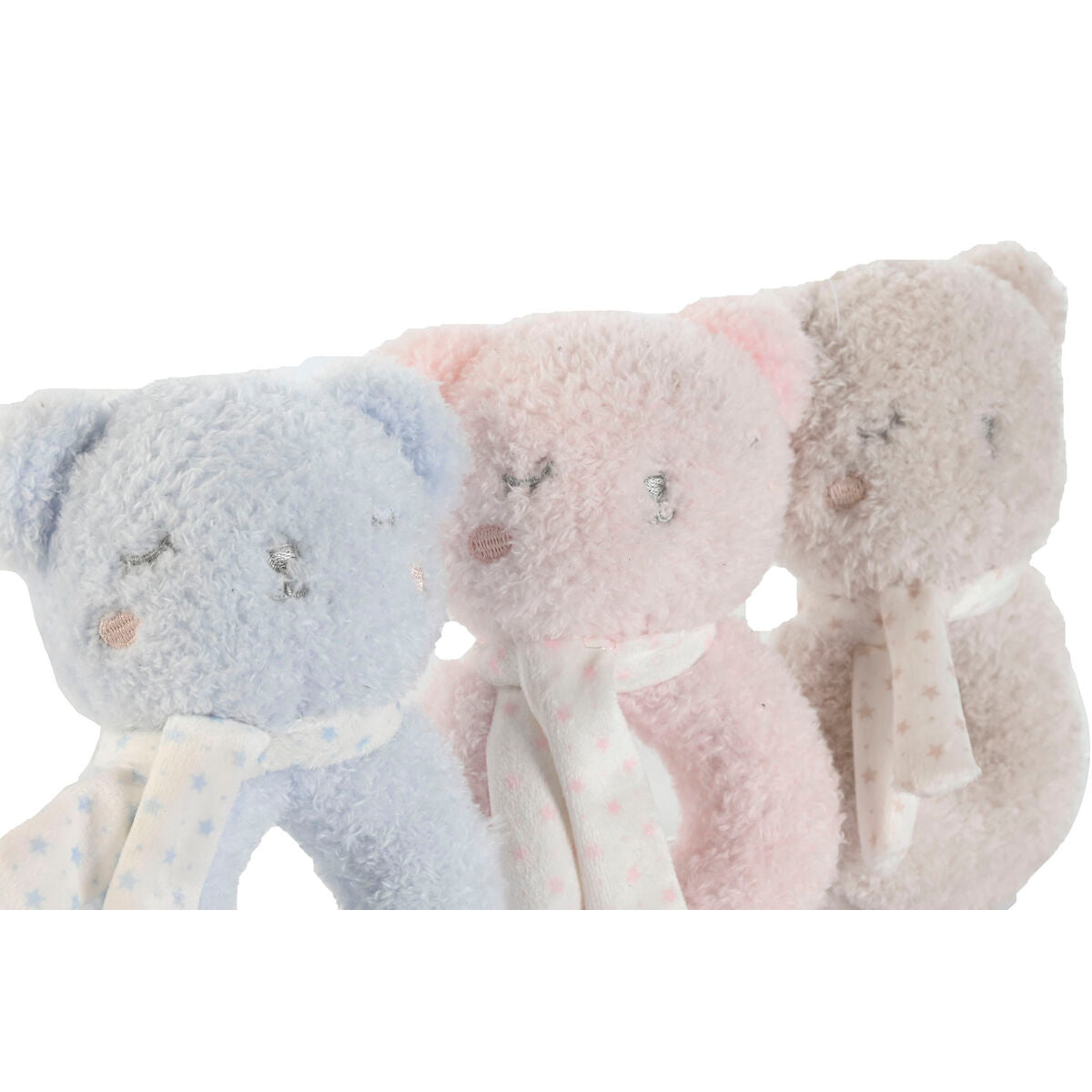 Peluche Hochet Home ESPRIT 12 x 7 x 17 cm (3 Unités)