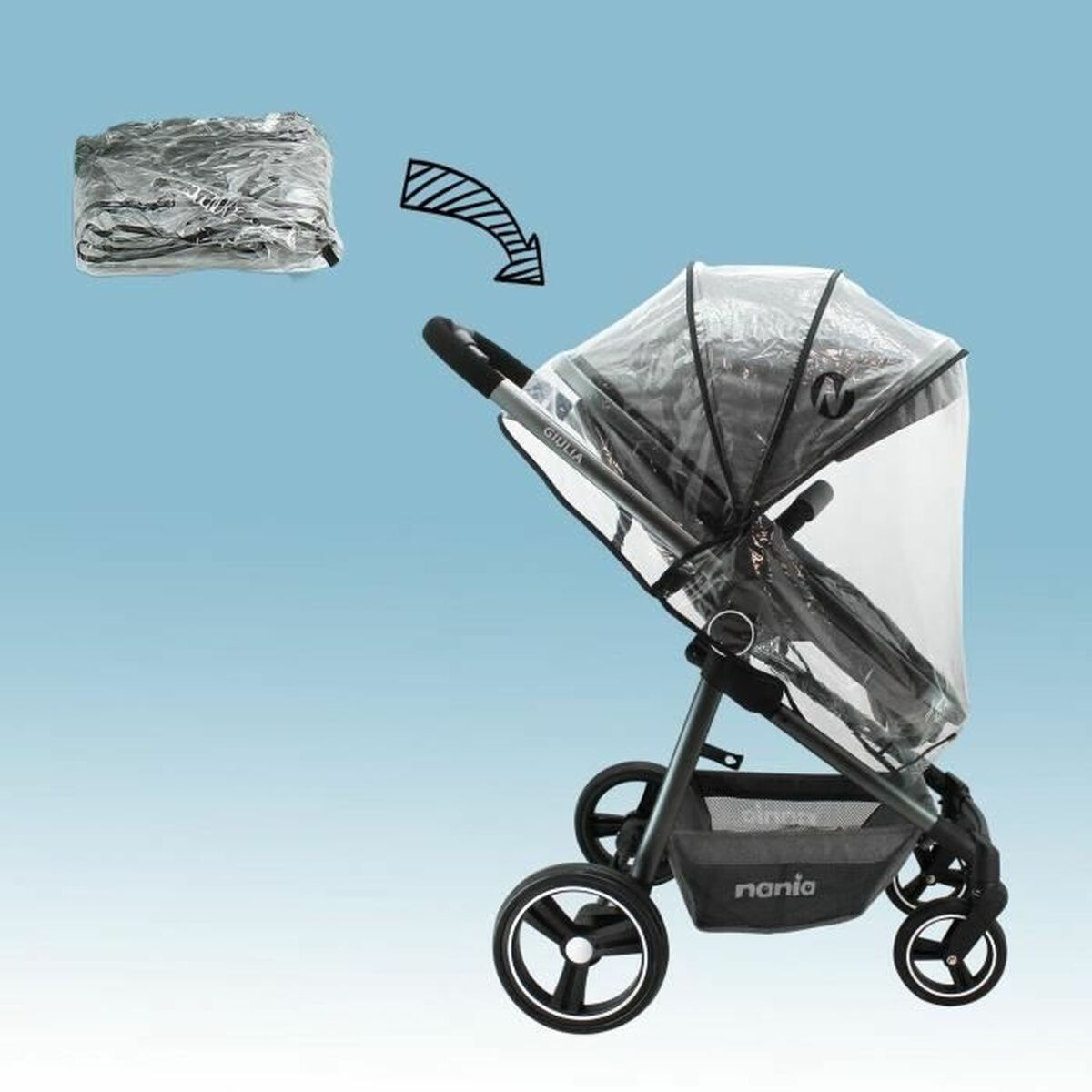 Poussette pour bébé Nania Gris