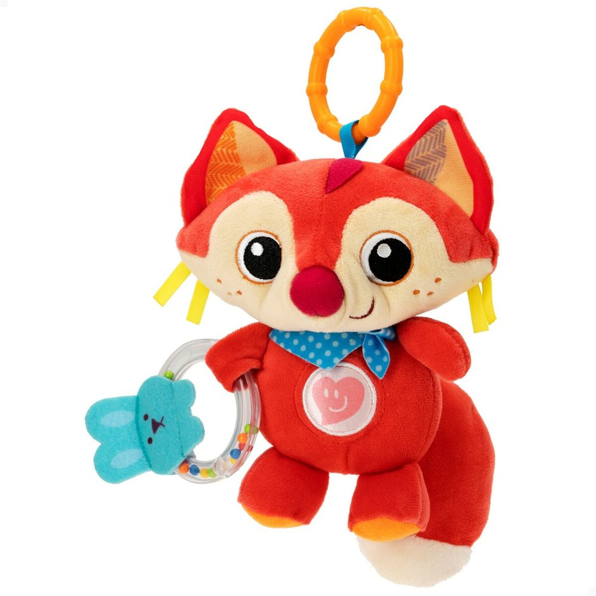 Peluche Hochet Winfun Renard 13,5 x 26,5 x 7,5 cm (6 Unités)