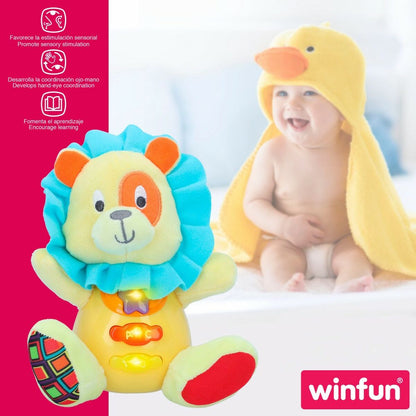 Peluche sonore Winfun Lion 15 x 15 x 9 cm (6 Unités)