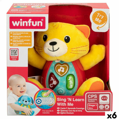 Jouet Peluche Winfun animaux ES 16 x 17,5 x 9,5 cm (6 Unités)