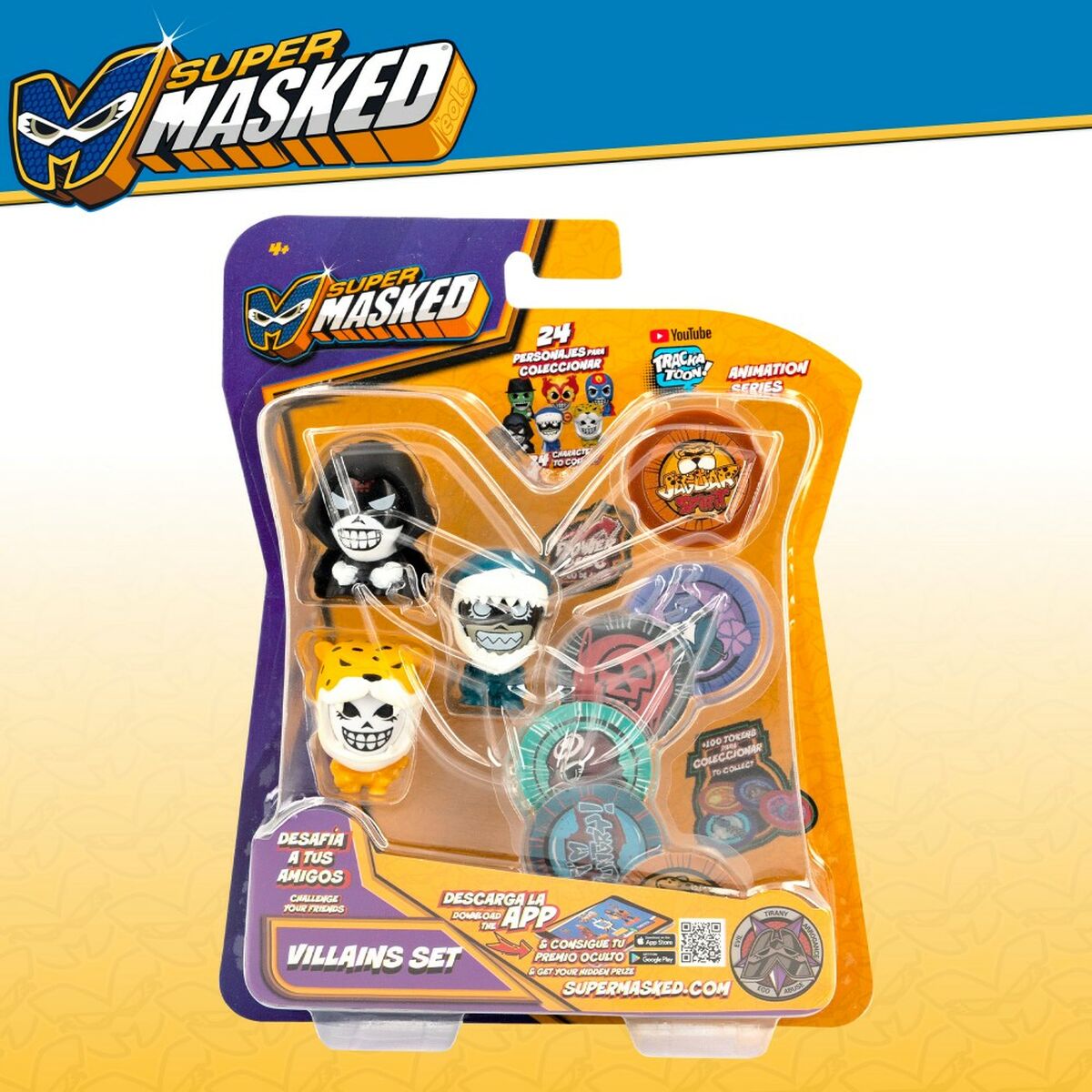 Figurines d’action Eolo Super Masked 3 x 4,5 x 3,5 cm (12 Unités)