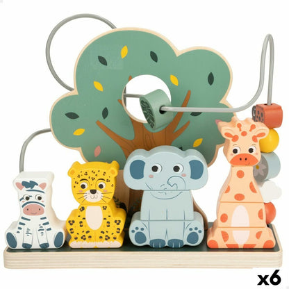 Jeu d'adresse pour bébé Woomax animaux 25 x 22 x 10 cm (6 Unités)