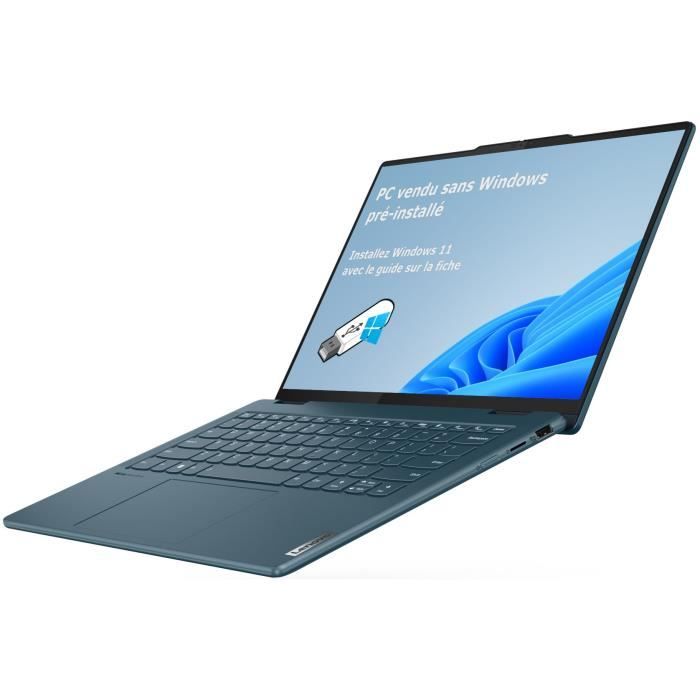 PC Portable LENOVO Yoga 7 2-en-1 14IML9 | 14 16:10 Tactile - Intel Ultra 7 155U - RAM 16Go - SSD 512Go - Sans Windows - AZERTY