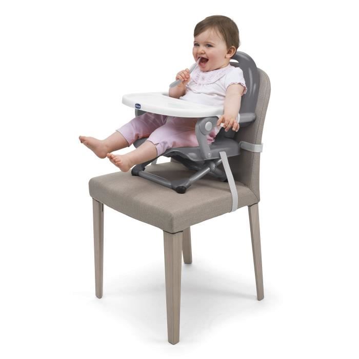 CHICCO Rehausseur de table Pocket Snack dark grey