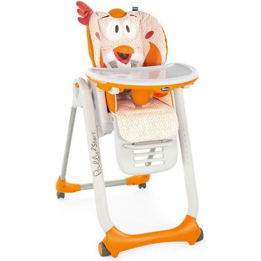 CHICCO Chaise Haute Polly 2 Start - 4 Roues fancy chicken