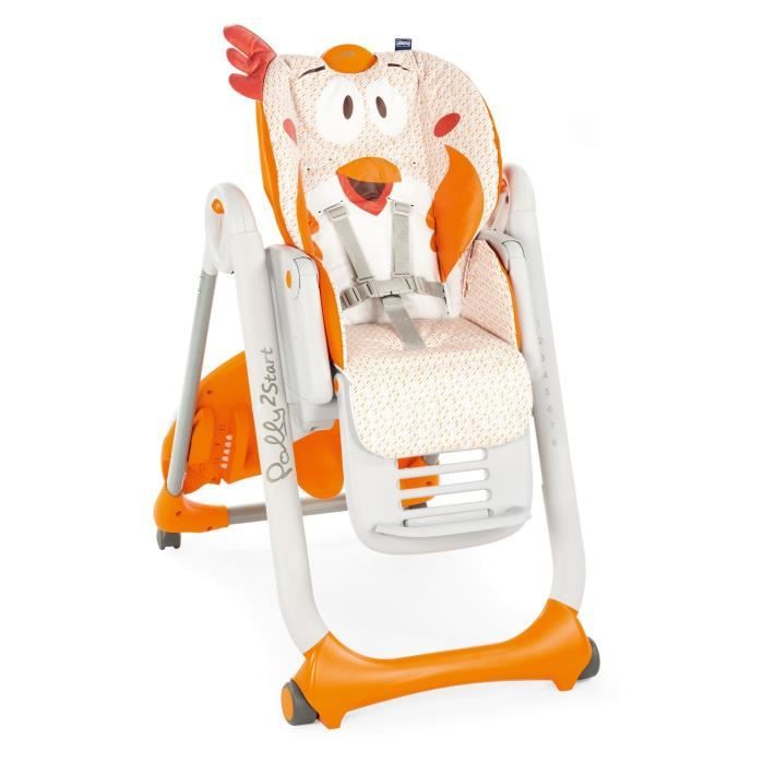 CHICCO Chaise Haute Polly 2 Start - 4 Roues fancy chicken