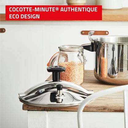 SEB Cocotte-minute inox 9 L, Induction, Éco-conçue, Systeme sécurité 5 points, Authentique Eco-Design P0534900