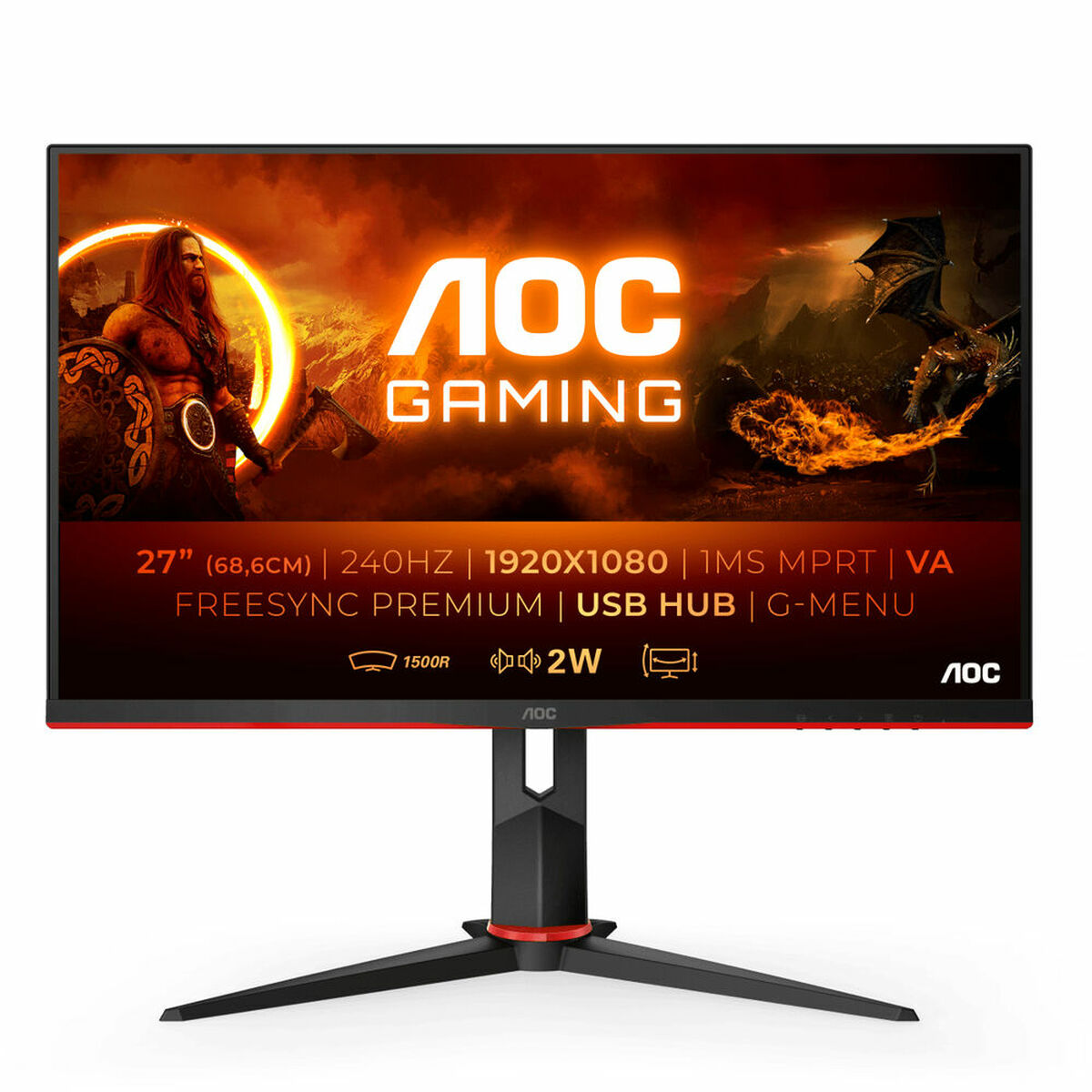 Écran AOC C27G2ZU/BK 27" FHD LED Full HD 240 Hz