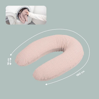 BABYMOOV Coussin de maternité Doomoo Buddy, un confort unique de la grossesse a l'allaitement, cloudy pink