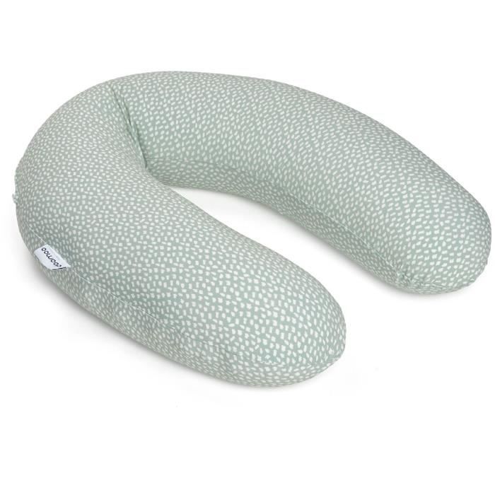 Coussin de Maternité BABYMOOV DOOMOO Buddy - Cloudy kaki - Coton bio et oeko-Tex - 180 x 45 x 16 cm