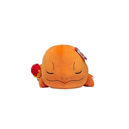 Peluche Salameche Dort 40cm - BANDAI - Pokémon - Doudou ou Oreiller pour Enfant de 2 ans et plus