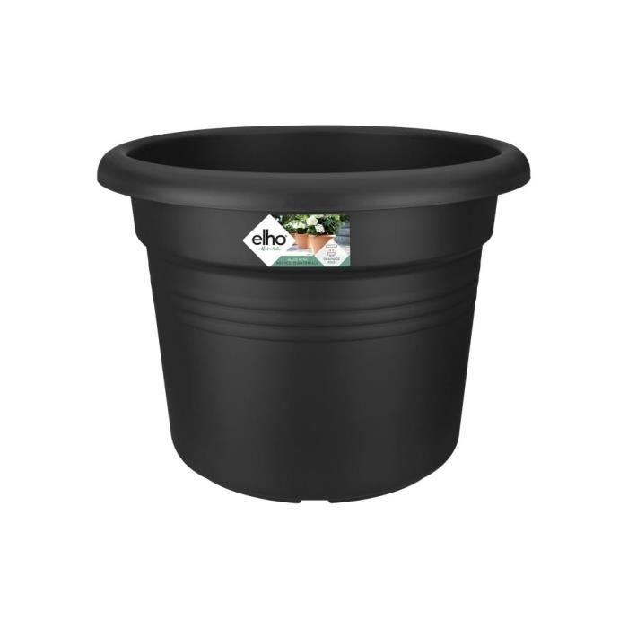 Elho Bac a fleurs Green Basics Cilinder 55 - Noir - Ø 54 x H 41 cm - extérieur - 100% recyclé