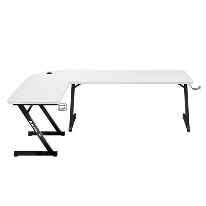 Bureau Gaming Huzaro HZ-Hero 7.0 Blanc Noir Fibre de Carbone 154 x 72,5 x 117 cm